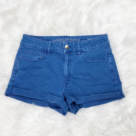 American Eagle Outfitters Pants - American Eagle Hi Rise Shortie Blue Jean Shorts 6